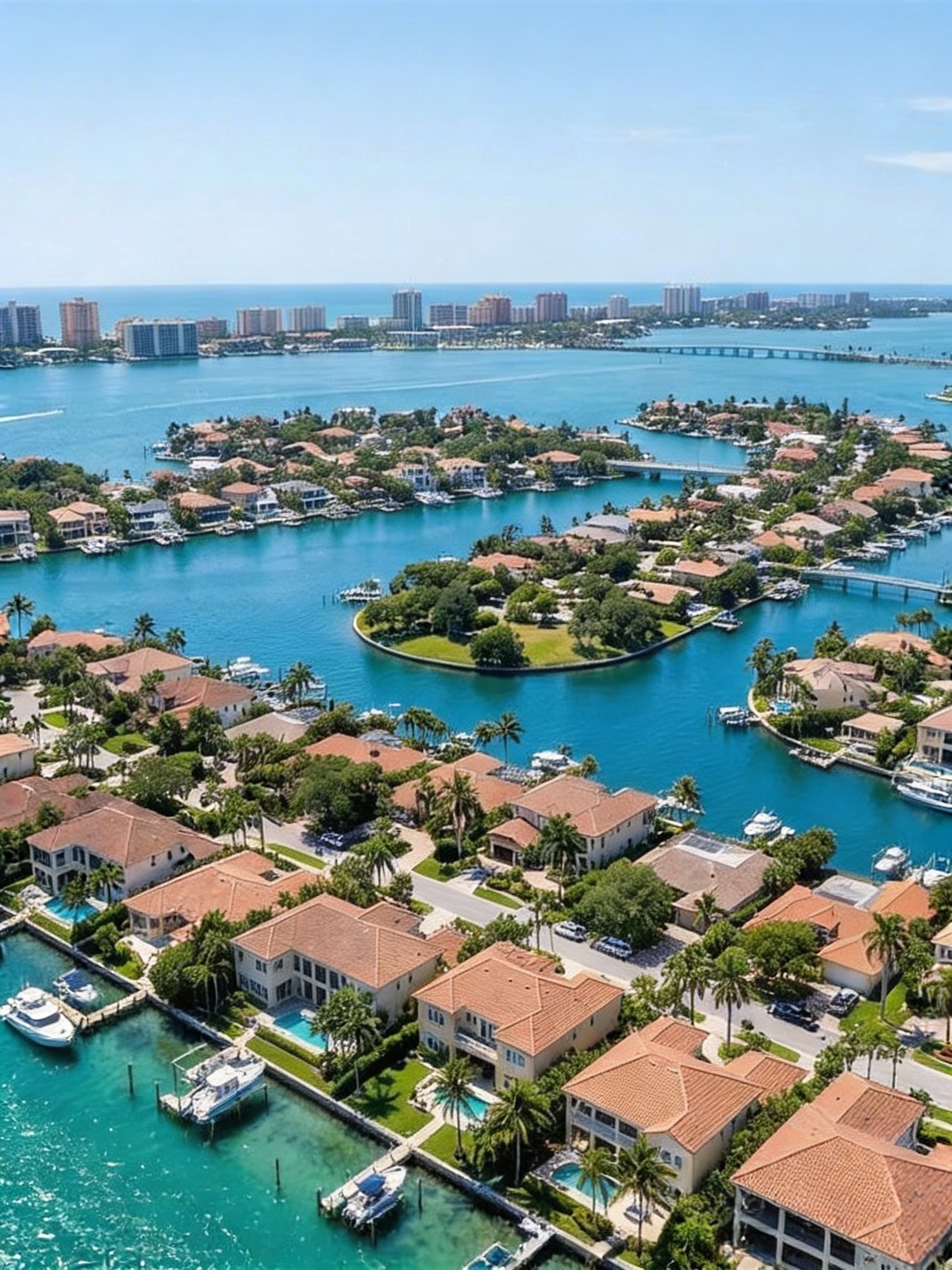 Aerial view of Florida property
